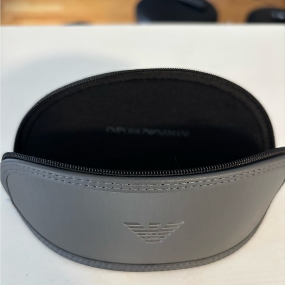 Emporio Armani Black Frame Eyewear with clip on sunglasses with case - Picture 6 of 6